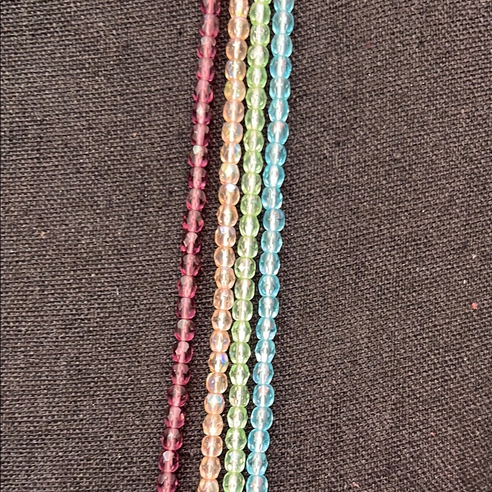 Delicate Multicolor Beaded Necklace Bundle of 4
